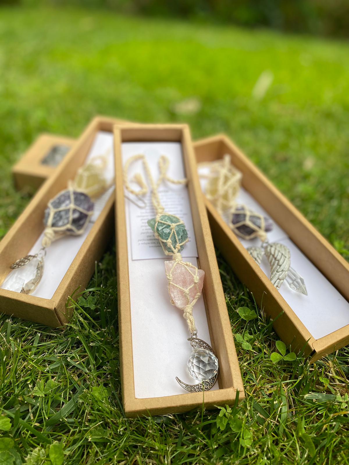 Colgador Piedras Amatista y Citrino