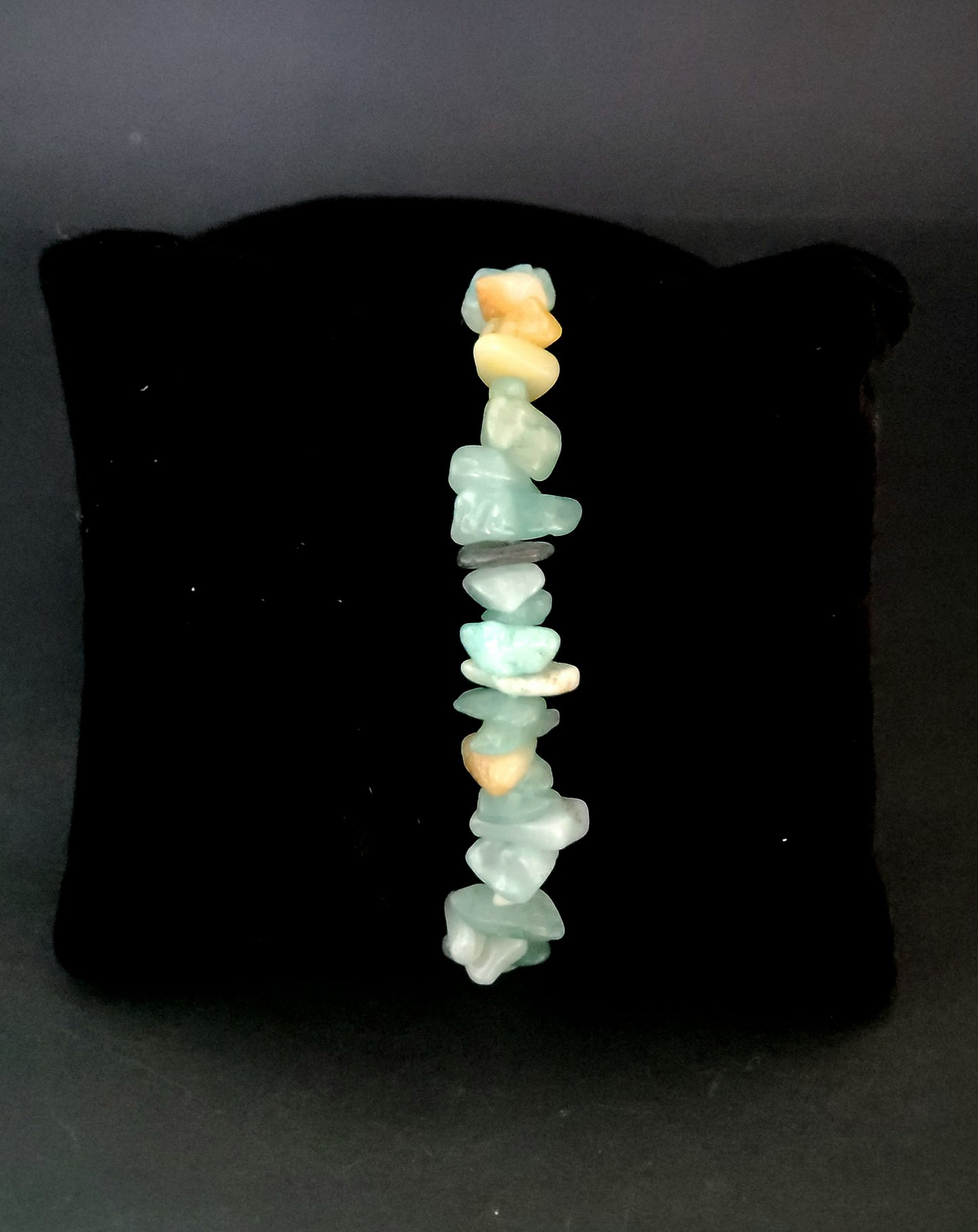 pulsera chips amazonita